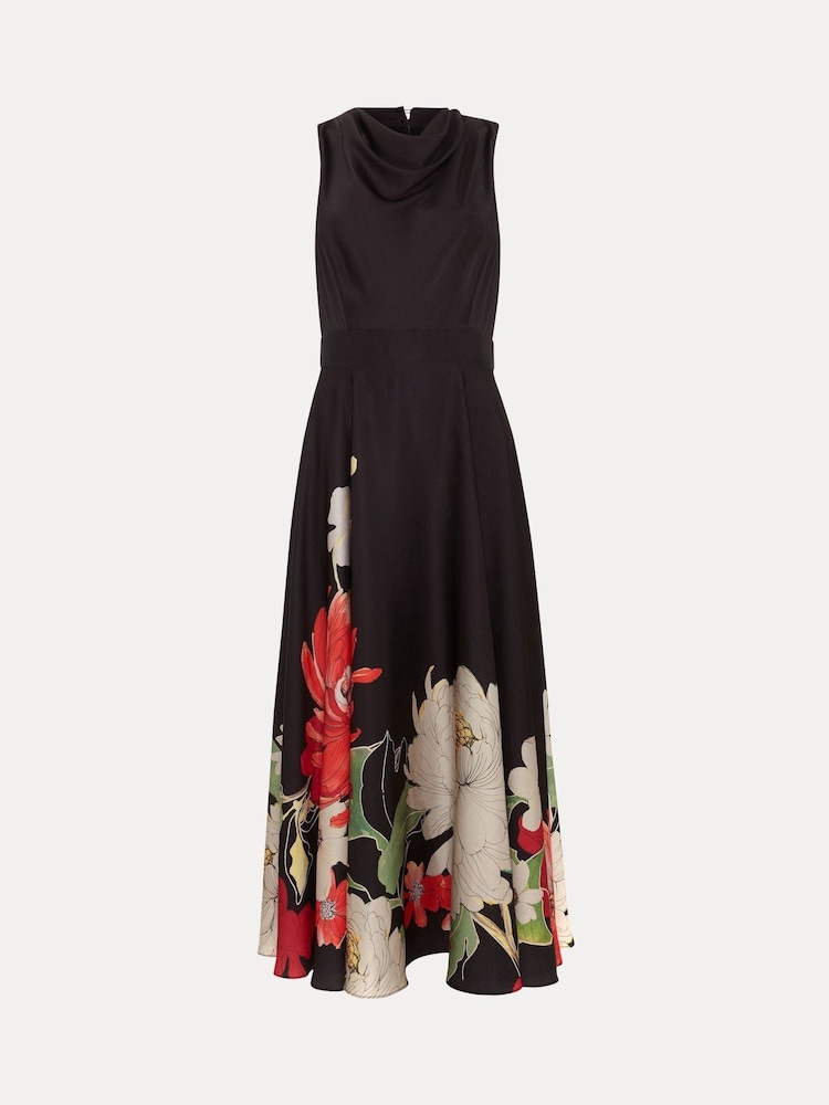 Phase Eight Black Cheryl Printed Dress - Image 8 of 8 Phase Eight Black Cheryl Printed Dress - Image 8 of 8