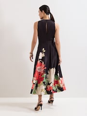 Phase Eight Black Natalie Floral Print Dress - Image 2 of 6