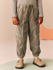 Khakigrün - Cord-Cargohose aus 100 % Baumwolle (3-16 Jahre) - Bild 1 von 10