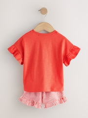 أحمر/أخضر - طقم من 3 مجموعة تيشرت وشورت للأطفال (3أشهر -7سنوات) - Image 8 of 13