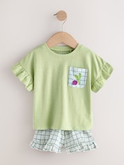 أحمر/أخضر - طقم من 3 مجموعة تيشرت وشورت للأطفال (3أشهر -7سنوات) - Image 9 of 13