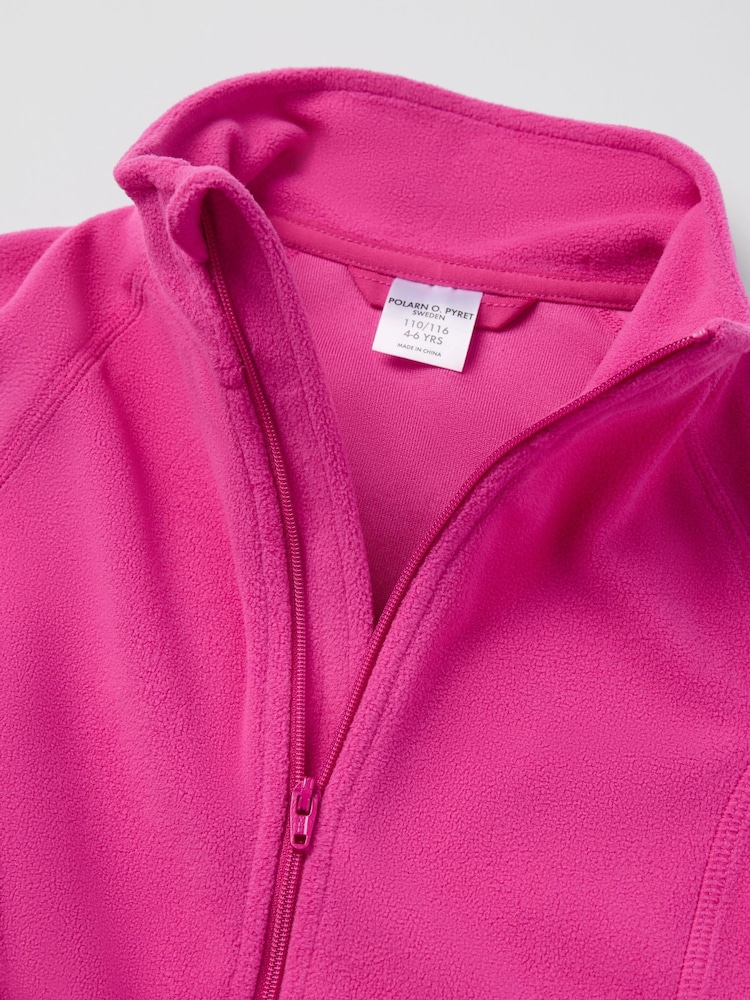Polarn O. Pyret Pink Thermal Fleece Zip Top - Image 2 of 3 Polarn O. Pyret Pink Thermal Fleece Zip Top - Image 2 of 3