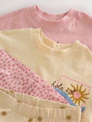 Pink/Yellow Top & Cycle Shorts Set 2 Pack (3mths-7yrs) - Image 10 of 11