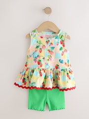 红色/绿色草莓 - 背心和短裤套装2件 ( 3个月 - 7岁) - 图片8 / 11