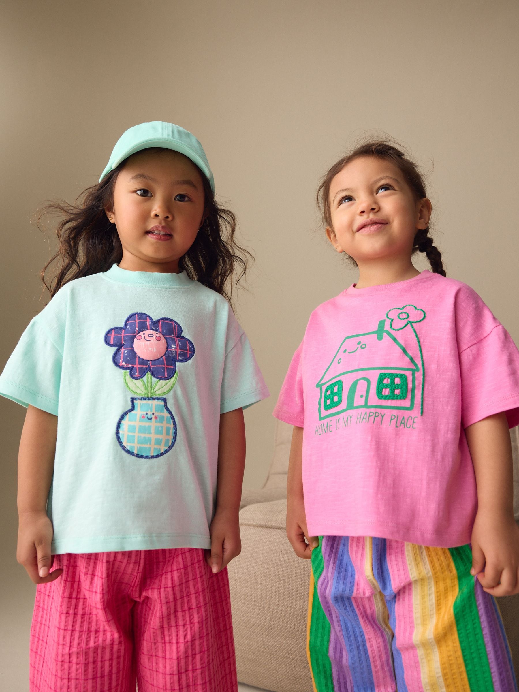 Buy Pink Rainbow Top & Trousers Set 2 Pack (3mths-7yrs) from the