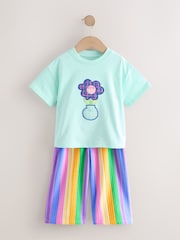 Pink Rainbow Top & Trousers Set 2 Pack (3mths-7yrs) - Image 7 of 11