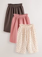 Neutral Wide Leg Trousers 3 Pack (3mths-7yrs) - Image 1 of 7