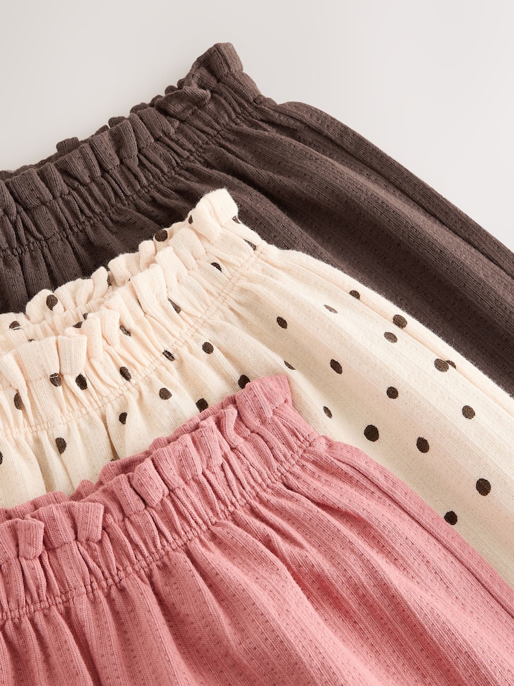 Neutral Wide Leg Trousers 3 Pack (3mths-7yrs) - Image 7 of 7