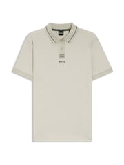 BOSS Cream Paule Regular-Fit Logo Polo Shirt - Image 5 of 5