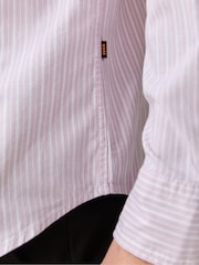 BOSS Purple Ricoplus Stripe Regular-Fit Oxford Shirt - Image 6 of 7