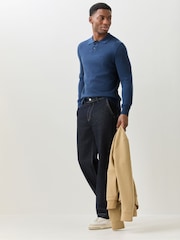 BOSS Blue Asac Knitted Polo Shirt - Image 2 of 6