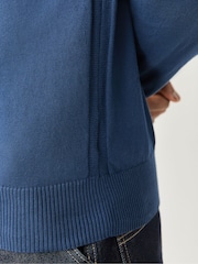 BOSS Blue Asac Knitted Polo Shirt - Image 5 of 6