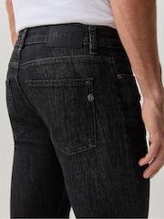 Blugi BOSS Delaware cu croială slim fit și elastici - Imaginea 5 din 5