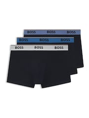 Azul - Pacote de cuecas boxer BOSS Power Logo 3 - Imagem 1 de 1
