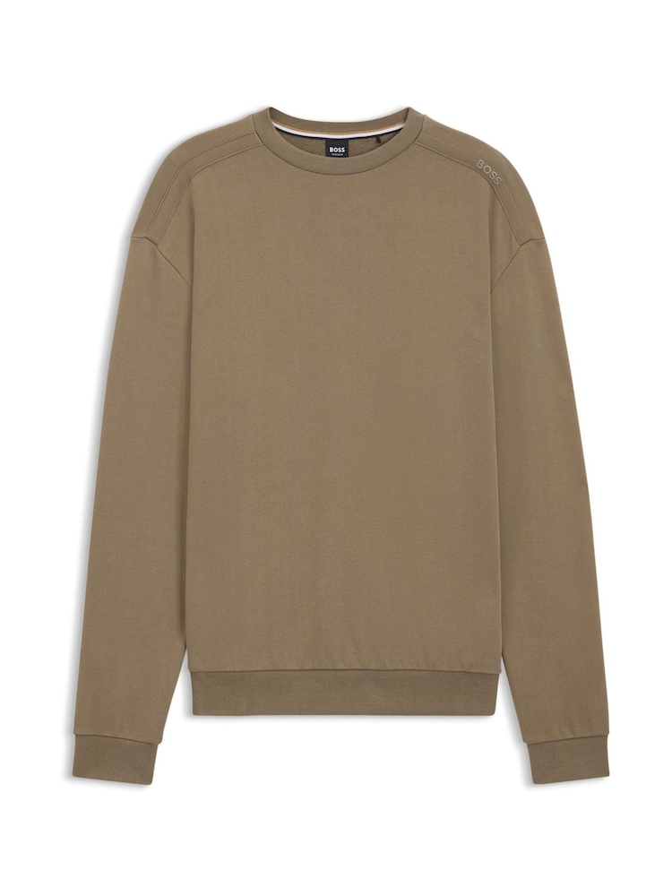 BOSS Brown Logo Regular-Fit Sweatshirt - Image 1 of 1 BOSS Brown Logo Regular-Fit Sweatshirt - Image 1 of 1