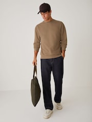 BOSS Brown Logo Regular-Fit Sweatshirt - Image 3 of 5