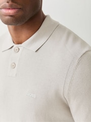 BOSS Grey Asac Knitted Polo Shirt - Image 3 of 5
