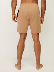 BOSS Cream Regular-Fit Logo Stretch Shorts - Image 3 of 5