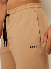 BOSS Cream Regular-Fit Logo Stretch Shorts - Image 4 of 5