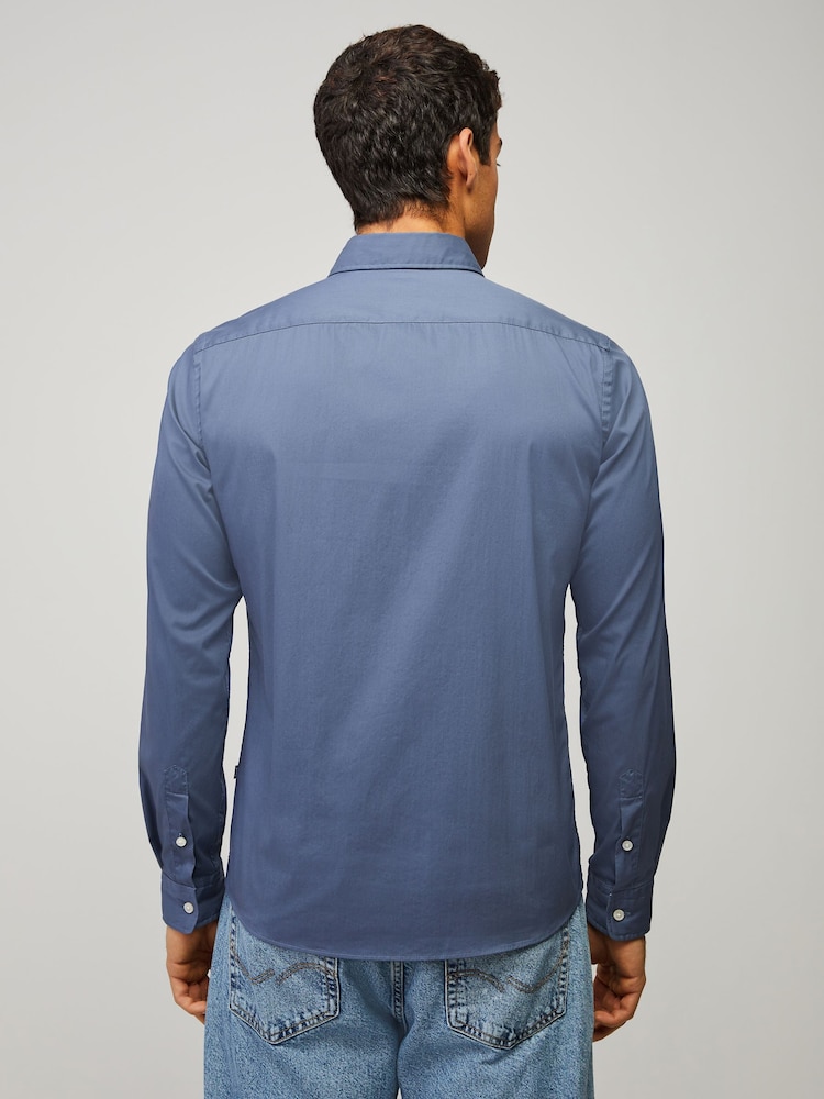 BOSS Blue Roan Slim-Fit Shirt - Image 2 of 5