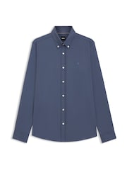BOSS Blue Roan Slim-Fit Shirt - Image 5 of 5
