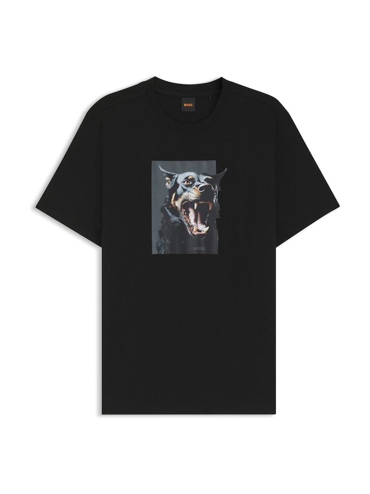 BOSS Black Graphic Regular-Fit T-Shirt - Image 1 of 1 BOSS Black Graphic Regular-Fit T-Shirt - Image 1 of 1