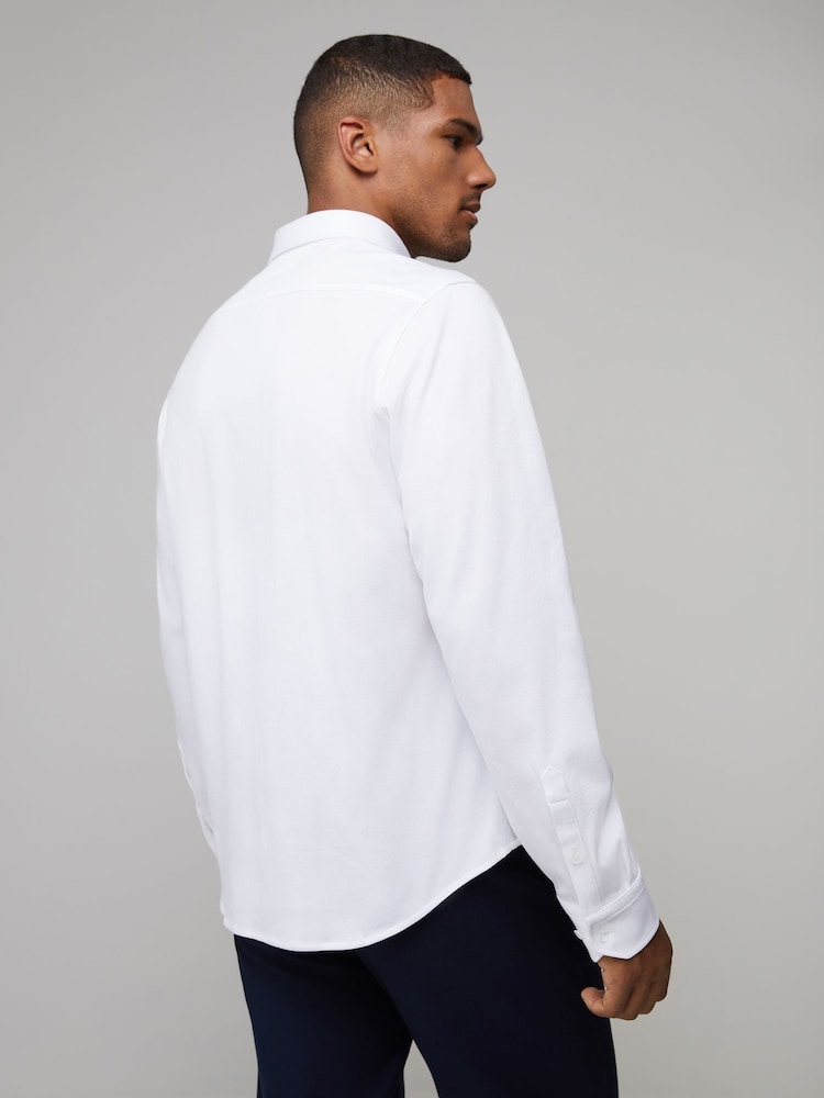 BOSS White Motion Regular Fit Long Sleeve Shirt - Image 2 of 5