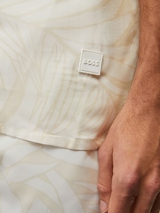 BOSS Cream Printed Regular-Fit Shirt - Image 4 of 5