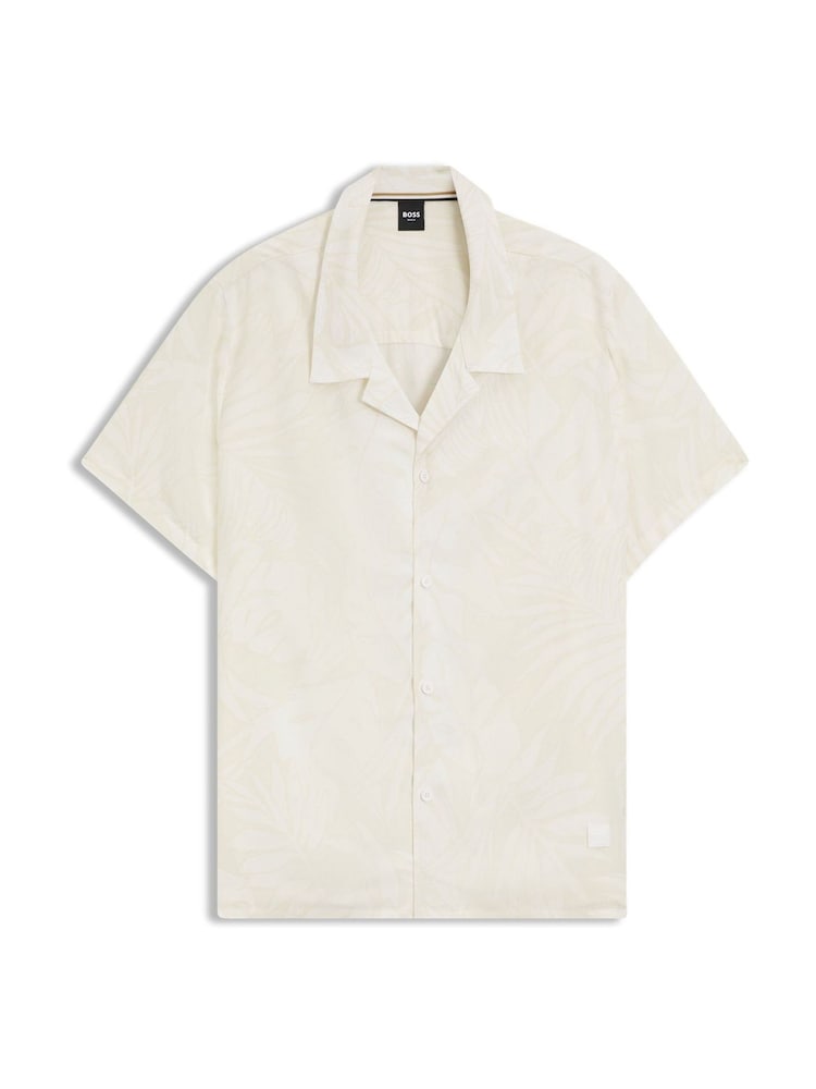 BOSS Cream Printed Regular-Fit Shirt - Image 5 of 5 BOSS Cream Printed Regular-Fit Shirt - Image 5 of 5