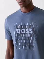 BOSS Blue Graphic Regular-Fit T-Shirt - Image 5 of 7