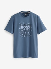 BOSS Blue Graphic Regular-Fit T-Shirt - Image 7 of 7