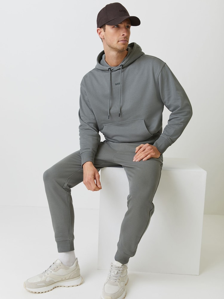 BOSS Grey Logo Hooded Tracksuit - Image 1 of 6 BOSS Grey Logo Hooded Tracksuit - Image 1 of 6