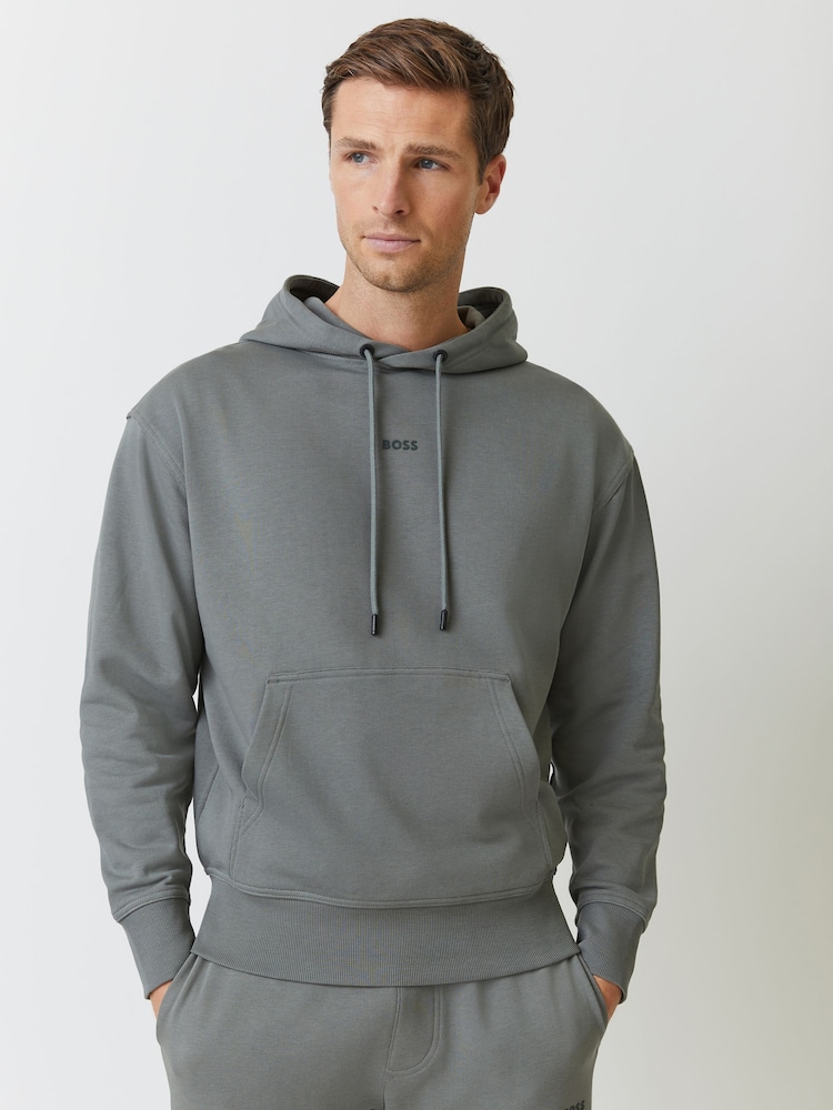 BOSS Grey Logo Hooded Tracksuit - Image 2 of 6 BOSS Grey Logo Hooded Tracksuit - Image 2 of 6
