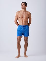 BOSS Blue Iconic Side Stripe Logo Swim Shorts - Image 3 of 5