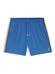 BOSS Blue Iconic Side Stripe Logo Swim Shorts - Image 5 of 5