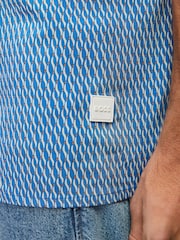 BOSS Blue Printed Regular-Fit Shirt - Image 4 of 5