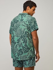 BOSS Light Green Printed Regular-Fit Shirt - Image 2 of 5