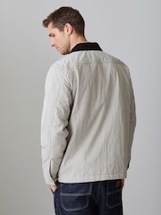 BOSS Grey Leldon Regular-Fit Jacket - Image 4 of 5