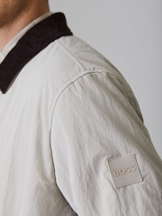 BOSS Grey Leldon Regular-Fit Jacket - Image 5 of 5