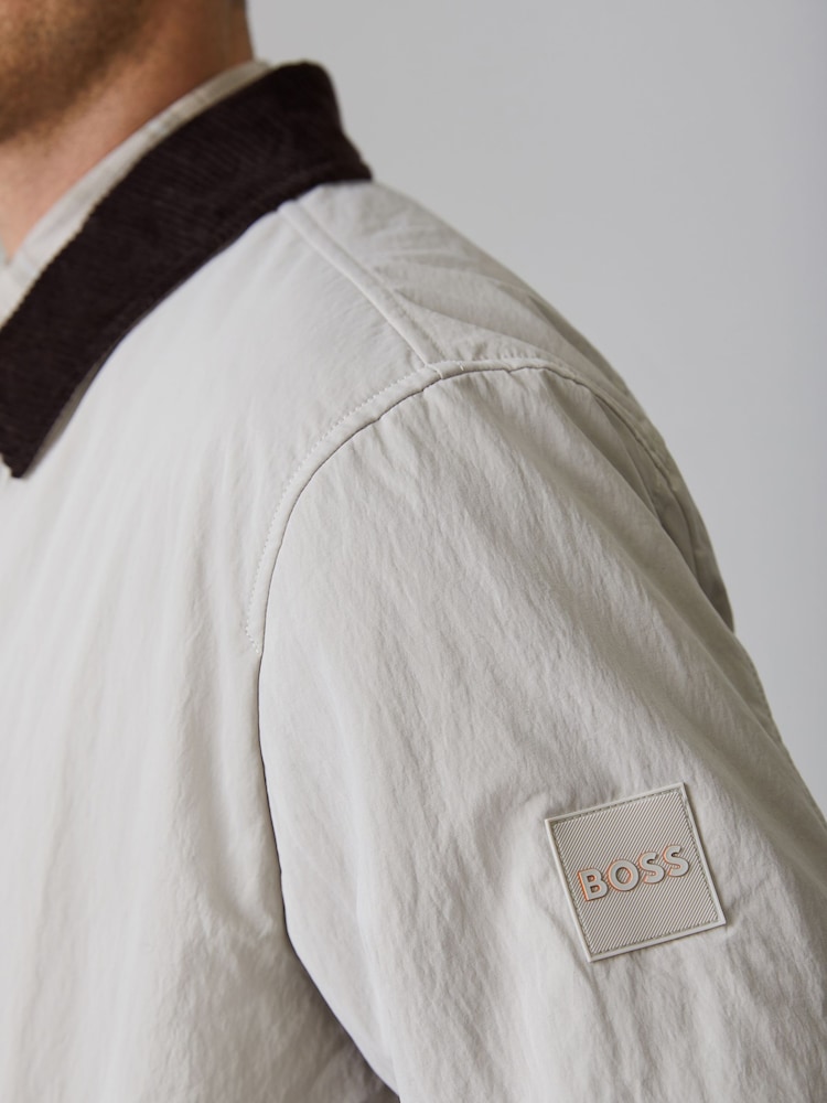 BOSS Grey Leldon Regular-Fit Jacket - Image 5 of 5