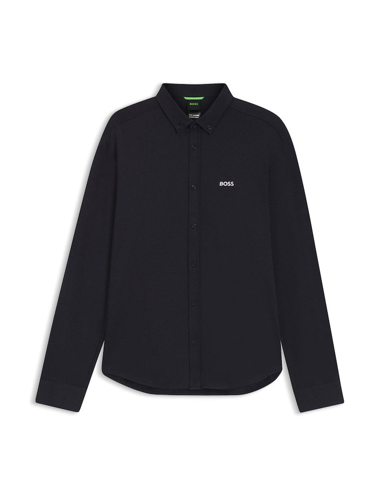 أزرق - BOSS Motion Regular-Fit Long Sleeve Shirt - صورة 1 من 1