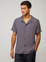 BOSS Purple Printed Regular-Fit Shirt - Image 1 of 5