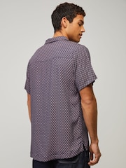 BOSS Purple Printed Regular-Fit Shirt - Image 2 of 5