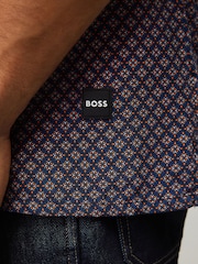 BOSS Purple Printed Regular-Fit Shirt - Image 4 of 5
