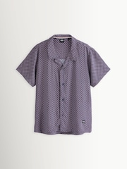 BOSS Purple Printed Regular-Fit Shirt - Image 5 of 5