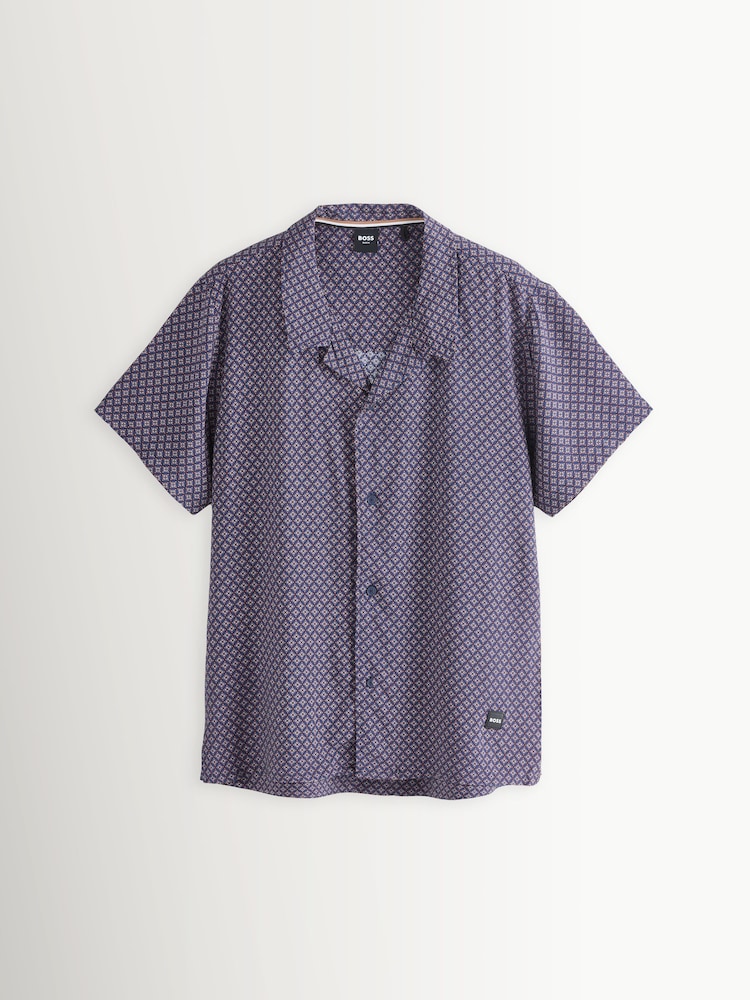 BOSS Purple Printed Regular-Fit Shirt - Image 5 of 5 BOSS Purple Printed Regular-Fit Shirt - Image 5 of 5