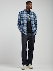 BOSS Light Blue Rickert Check Flannel Shirt - Image 2 of 6
