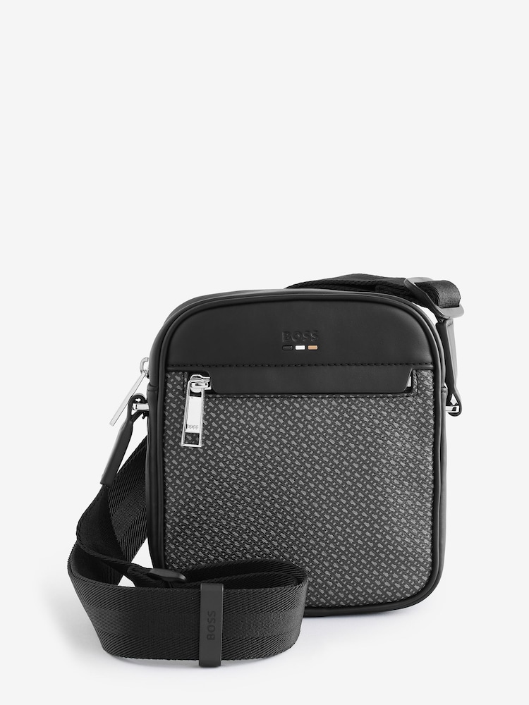 BOSS Black Ray Logo Zip Bag - Image 1 of 1 BOSS Black Ray Logo Zip Bag - Image 1 of 1