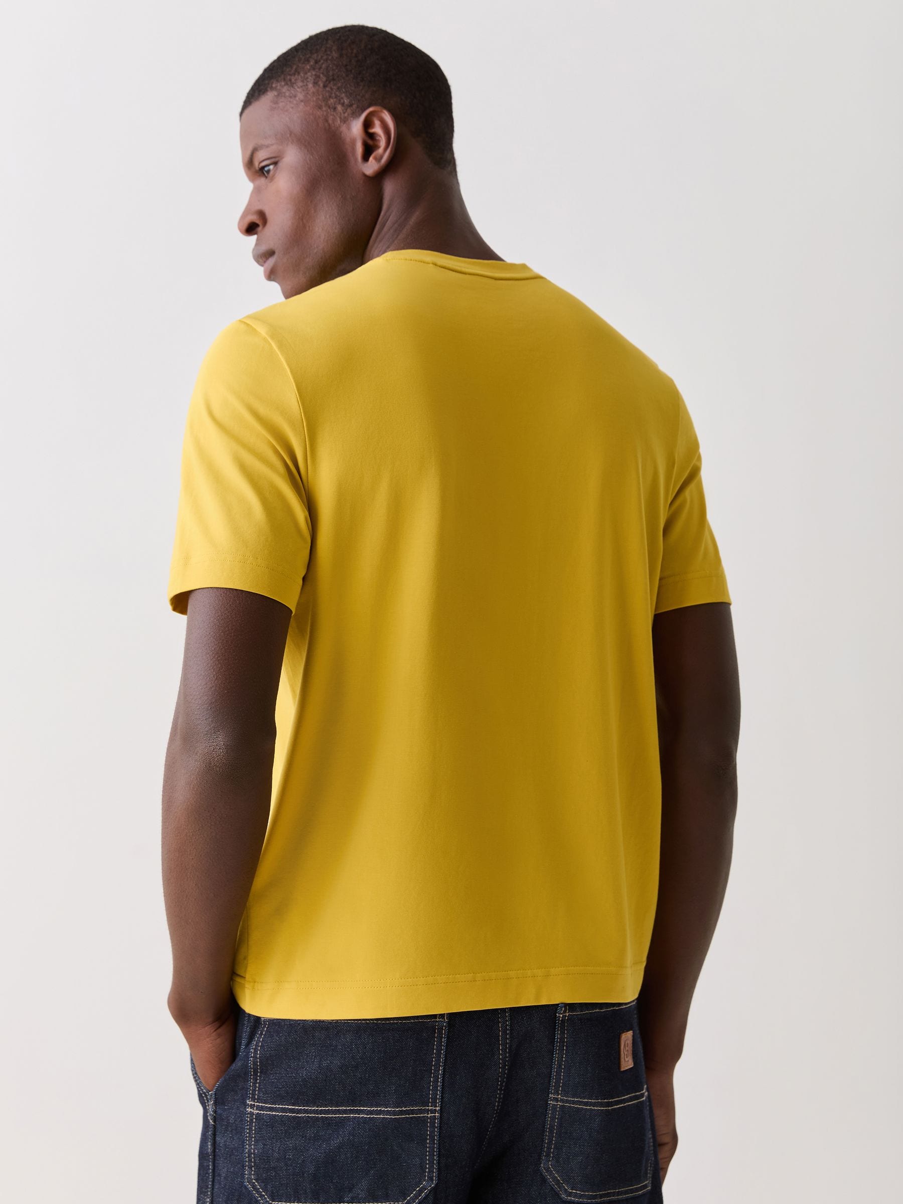 Buy BOSS Yellow Relaxed Fit Logo T-Shirt from the Next UK online shop
