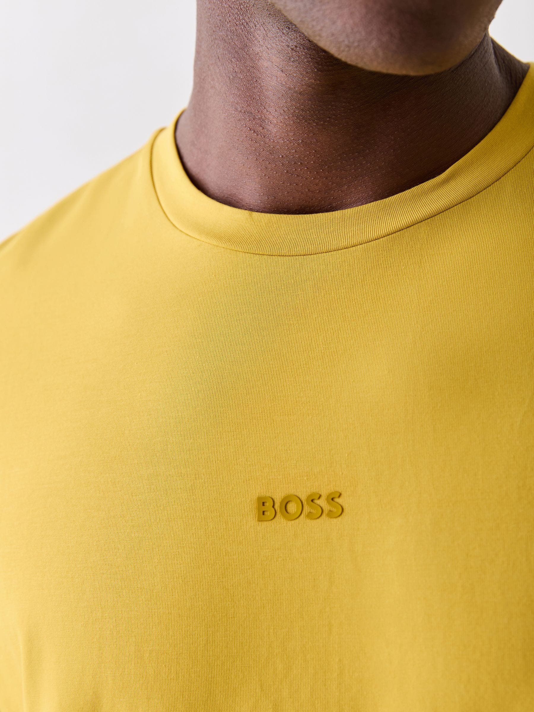Buy BOSS Yellow Relaxed Fit Logo T-Shirt from the Next UK online shop